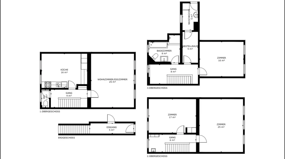 Renovierte 4,5 Zimmer Haushälfte im Städtli