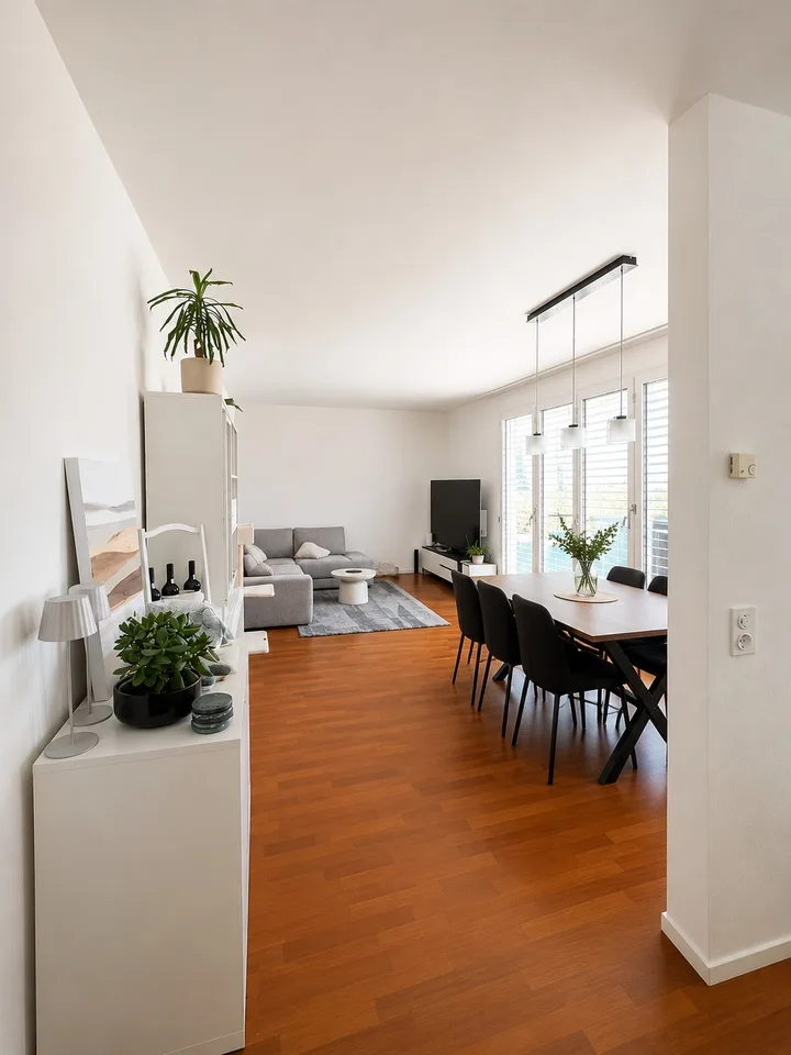 Helle 4.5-Zimmer-Maisonettewohnung mit grosser Sonnenterrasse direkt beim Bahnhof