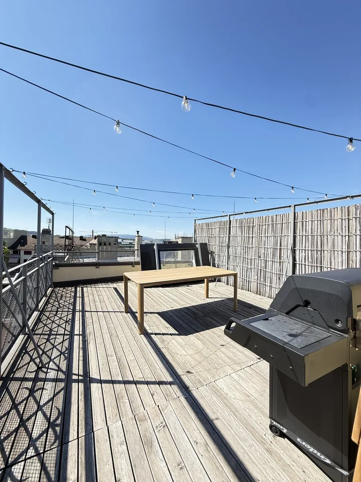 Fully furnished room in Bright Penthouse with Private Rooftop in Oerlikon – Available from September 1