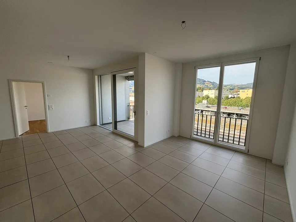 Appartement moderne 2.5 pièces, centre ville, tout équipé, 66m², balcon