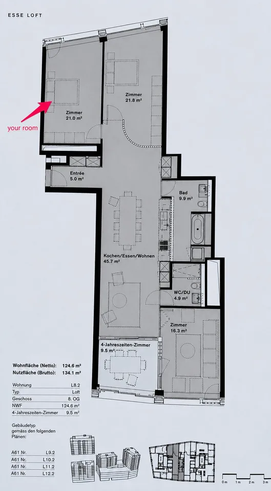 Room in a social shared apartment at Europaallee, Zurich