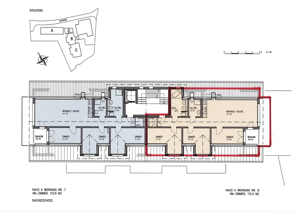 Grosszügige und moderne 4.5-Zimmer-Dachwohnung im Grünen