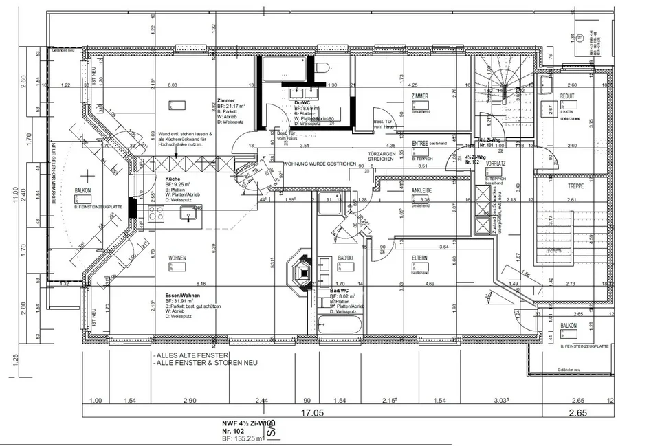 4.5-Zimmerwohnung im 1. Obergeschoss – Erstvermietung nach Sanierung
