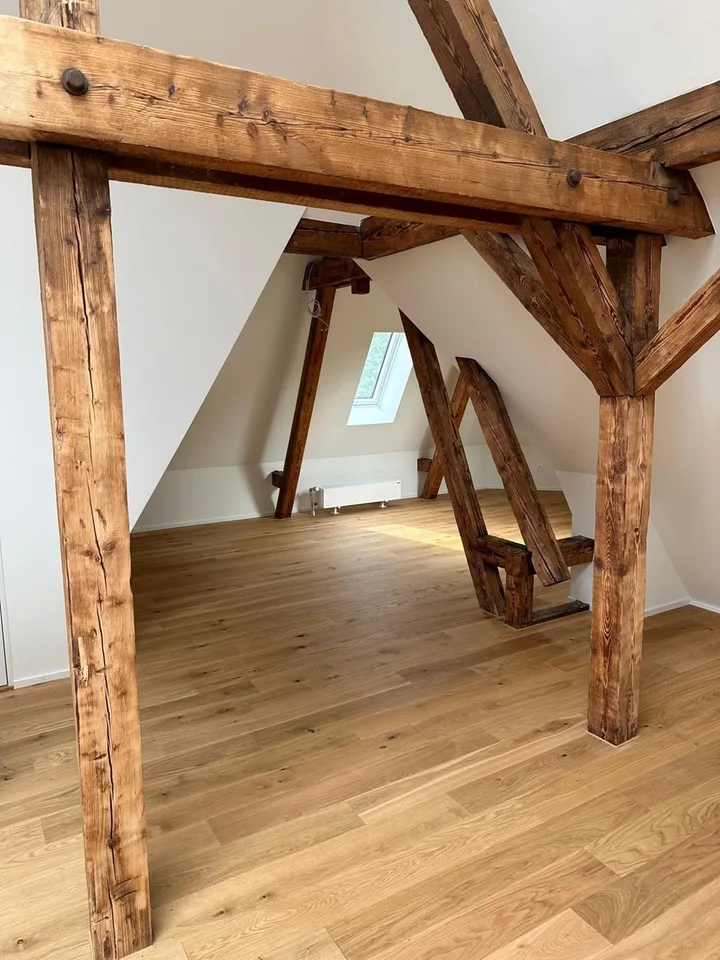 Exclusive maisonette attic apartment in the Paulusquartier with garden seating