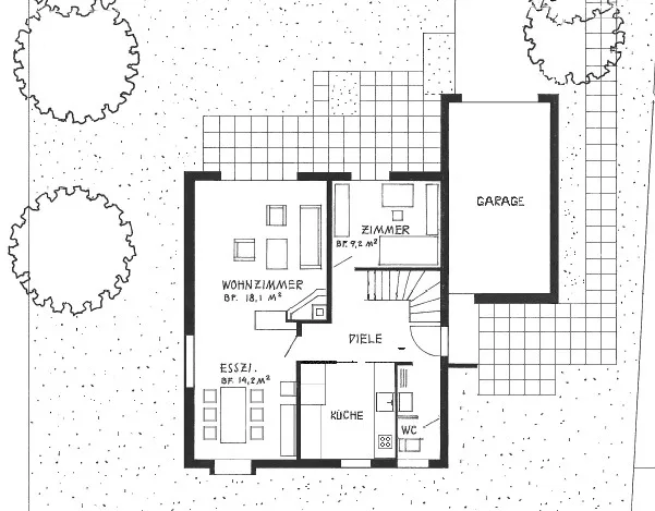 Maison unifamiliale avec terrain environnant et parcelles voisines dégagées à louer