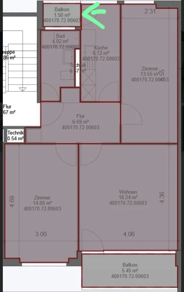 Helle 3- Zimmer Wohnung zu vermieten