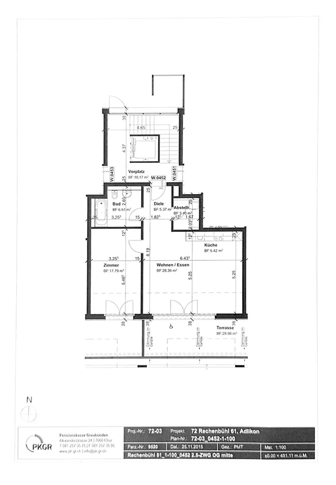 2.5-Zimmer-Wohnung mit grosser Terrasse in Adlikon