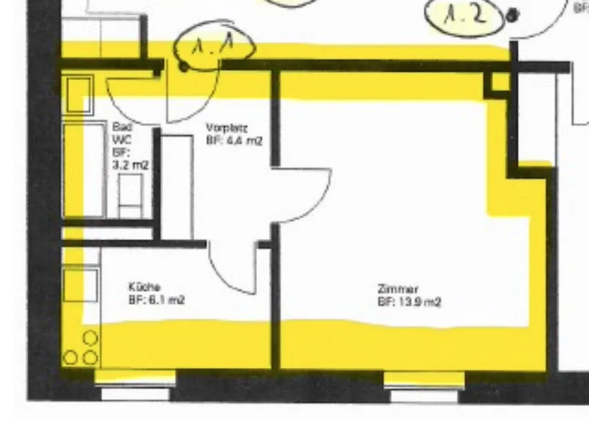 Vollmöbilierte 1-Zimmerwohnung zur Untermiete - Top-Lage