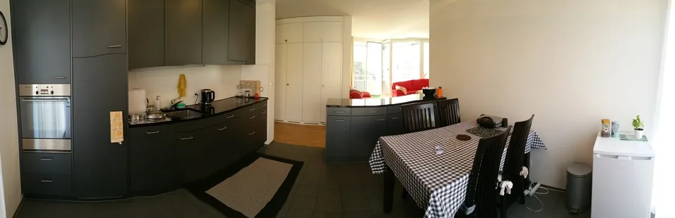 Bright Furnished Room with Private Bathroom in Modern 4.5-Room Apartment