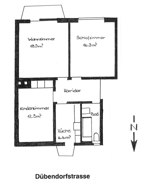 Befristete 3-Zimmerwohnung in Zürich-Schwamendingen