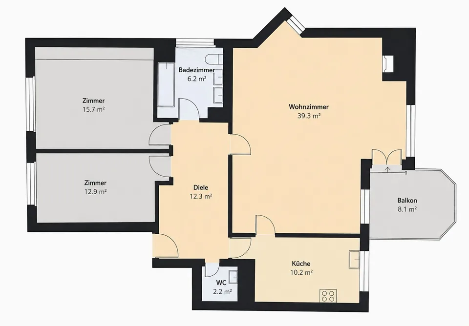 Ruhiges Penthouse mit See- und Alpenblick in Enge