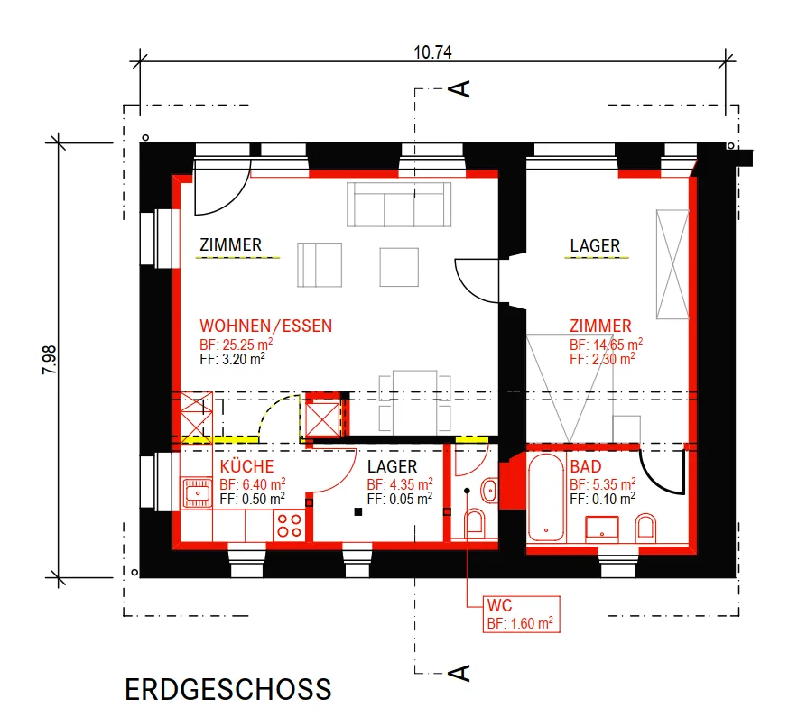 Im Zentrum von Wädenswil moderne 2,5-Zimmer Wohnung