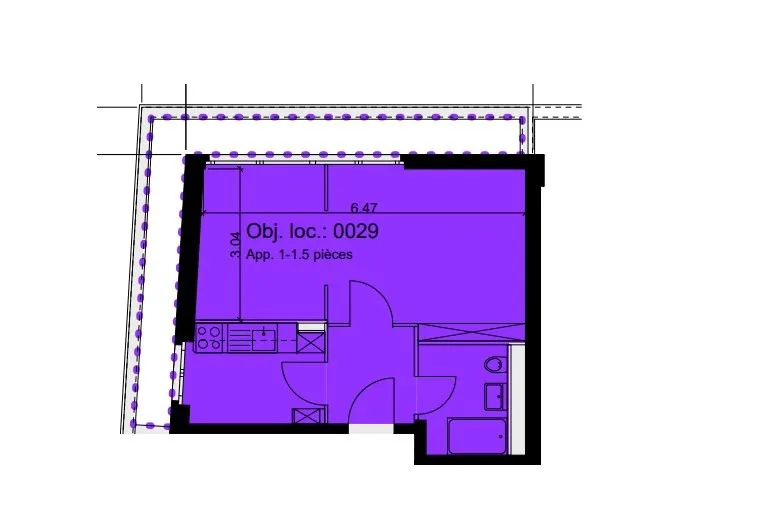 Prachtvolles Studio mit Balkon in idealer Lage