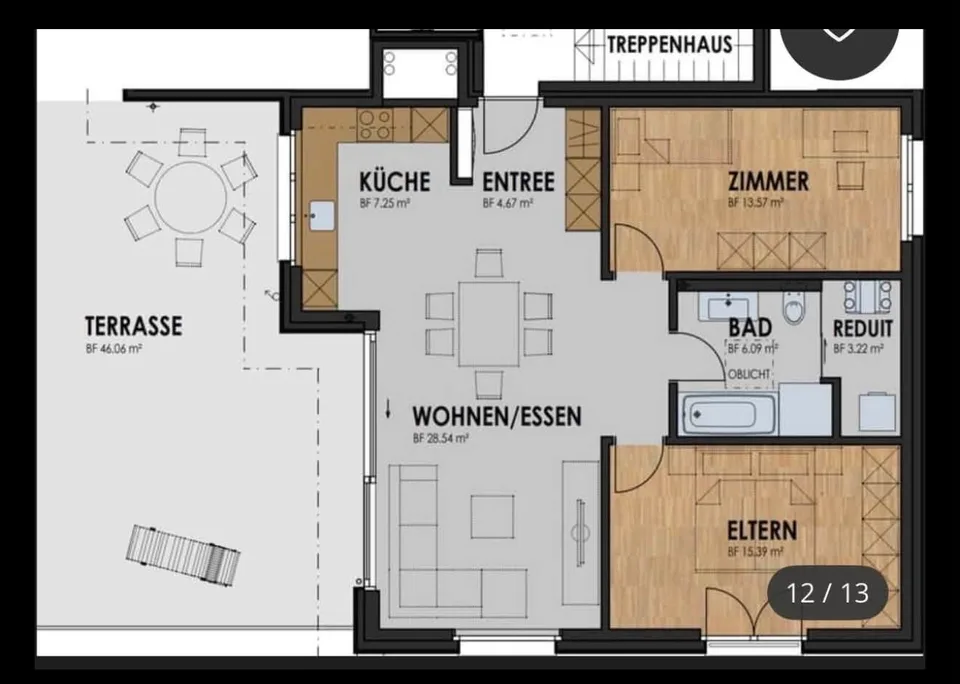 🏡 Nachmieter gesucht – Moderne 3.5-Zimmer-Attikawohnung mit 46 m² Terrasse – Niederwil AG ab 01.11.2026