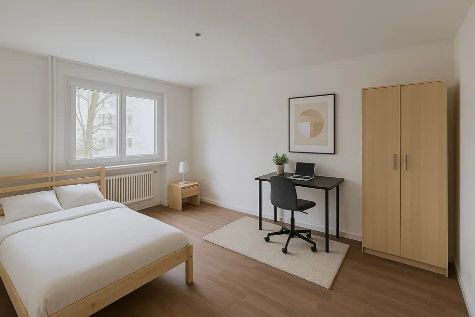 Dein Zuhause auf 80 m2: möbliertes Zimmer + ganze Design-Wohnung, Bali-Bad, Balkon - all inclusive