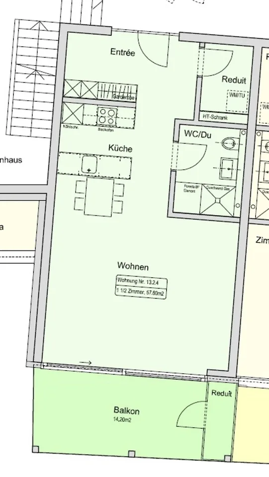 Wunderschöne und moderne 1.5-Zimmerwohnung im 1.OG