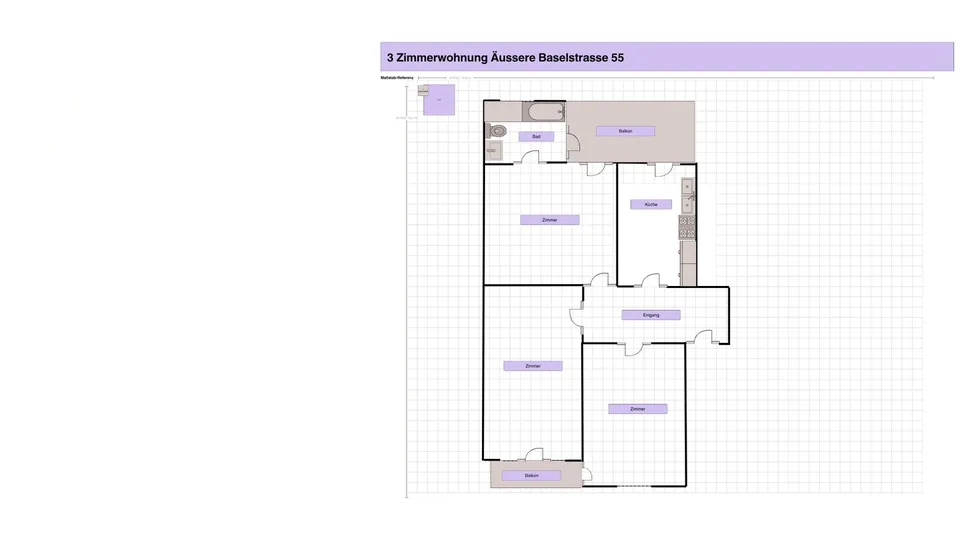 zwei 3 ZWG Altbau mit je zwei Balkonen (befristet)