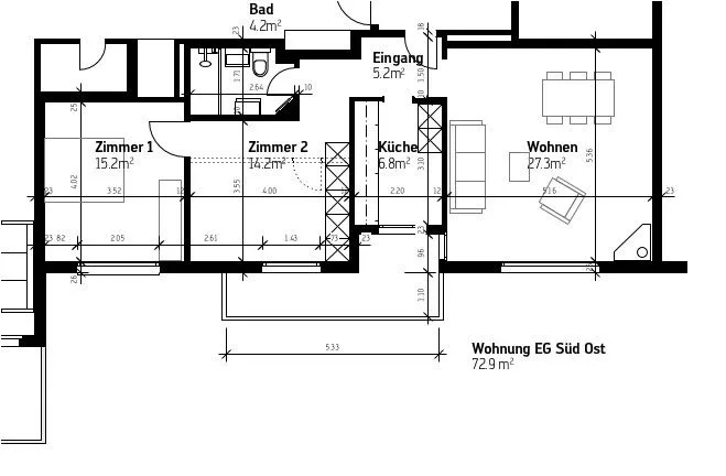 3 Zimmerwohnung im beliebten Lindenquartier mit ESH Platz