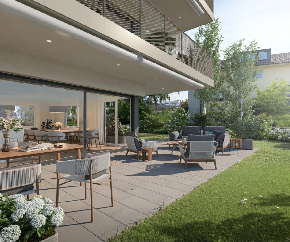 Exklusive Gartenwohnung in der Überbauung Wings, Dübendorf