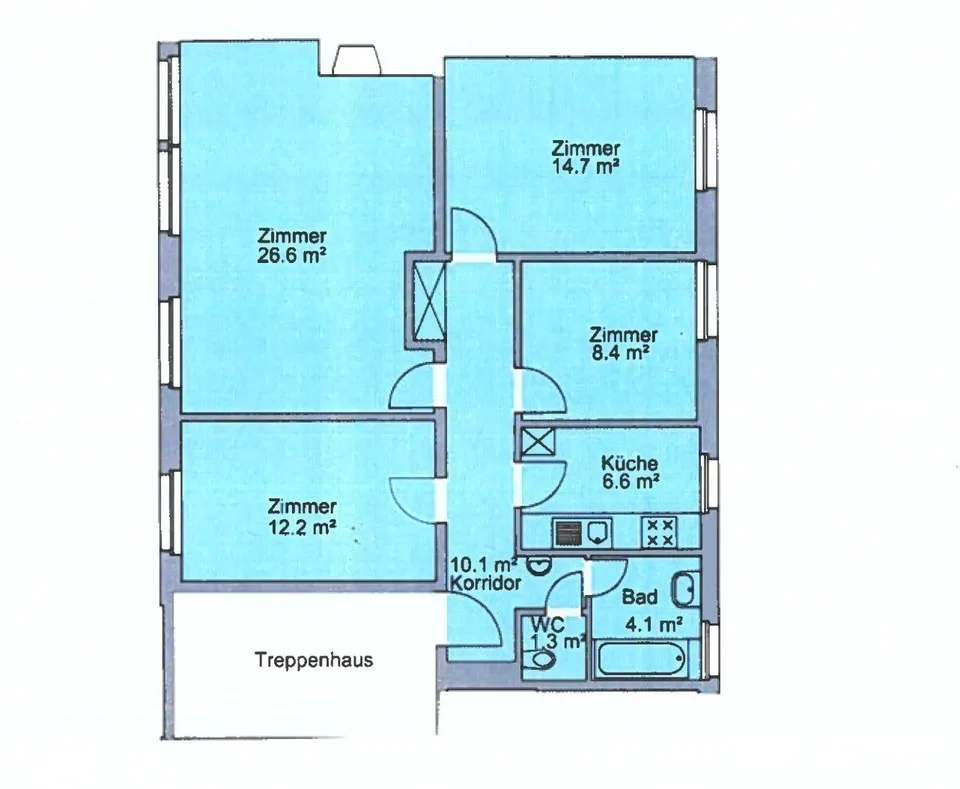 WG-Zimmer in 4.5-Zimmer-Wohnung in der Enge Zürich.