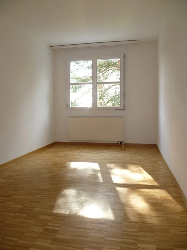 Balcone con sole della sera e vista sul verde