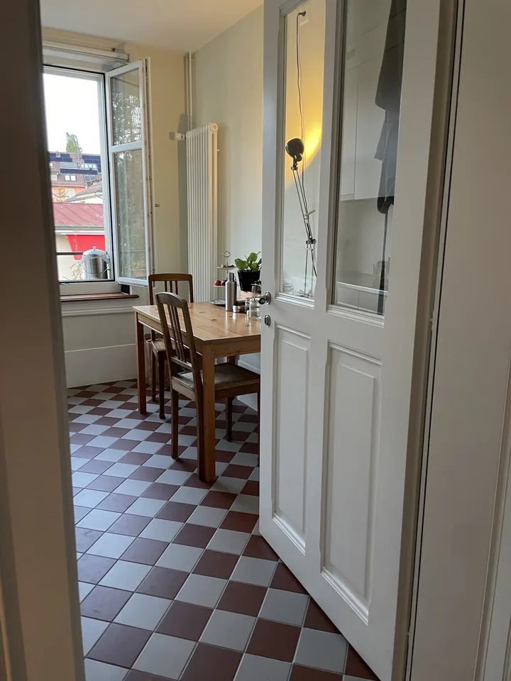 Zentrale, ruhige und lichtdurchflutete 3.5-Zimmer Altbauwohnung (möbliert) mit Homeoffice und Balkon, Oktober bis Dezember 2026