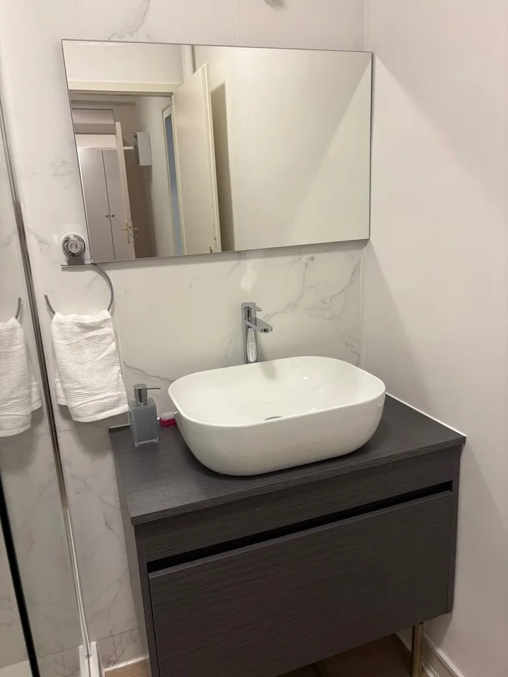 A louer magnifique 1,5 pièce rénové et meublé de 37 m2 dans appartement .
