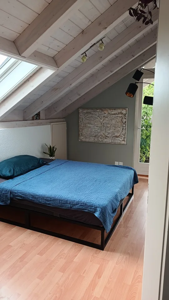 Helle 4½-Zimmer-Dachwohnung mit grosser Fensterfront & gedecktem Balkon