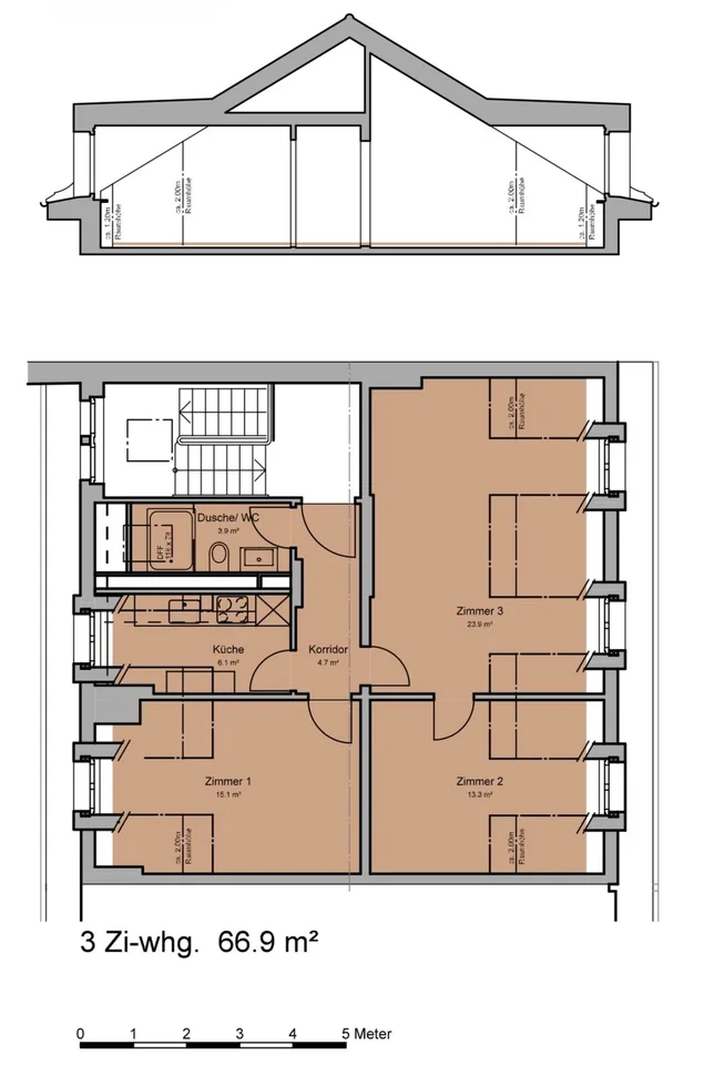 Top Lage: Schöne Dachgeschosswohnung im Herzen von Wiedikon