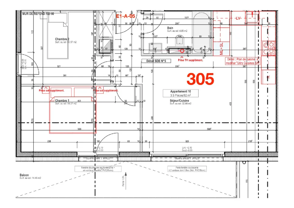 Appartement 3,5 pièces avec balcon et garage box à Sierre – disponible dès le 1er octobre 2026