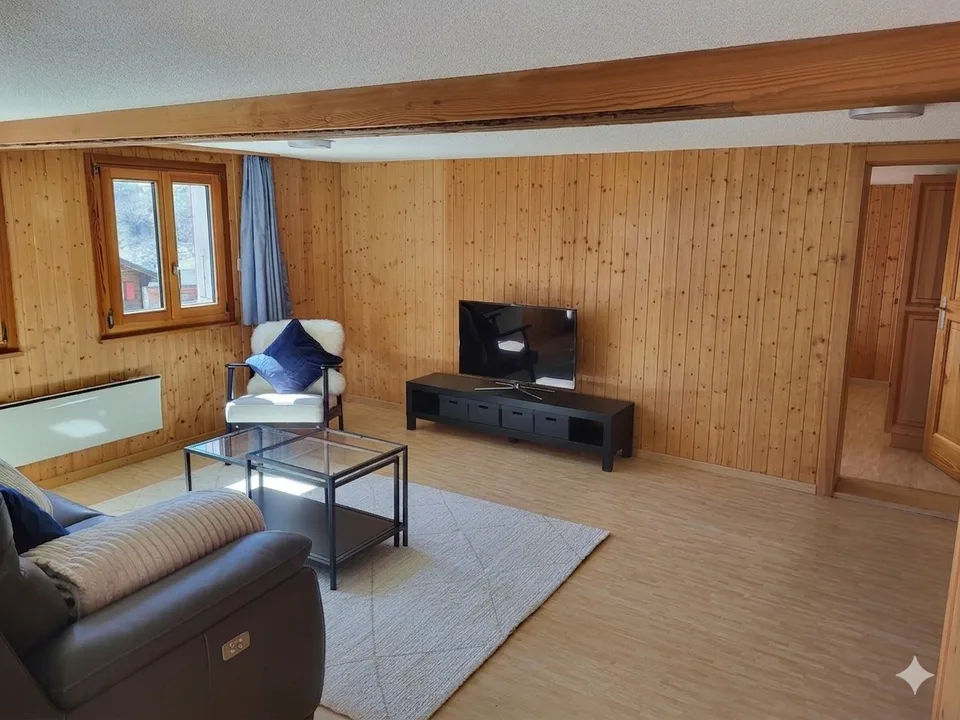 Gemütliche möbellierte 2.5-Zimmer-Walliserwohnung in Zeneggen, 15min von Visp