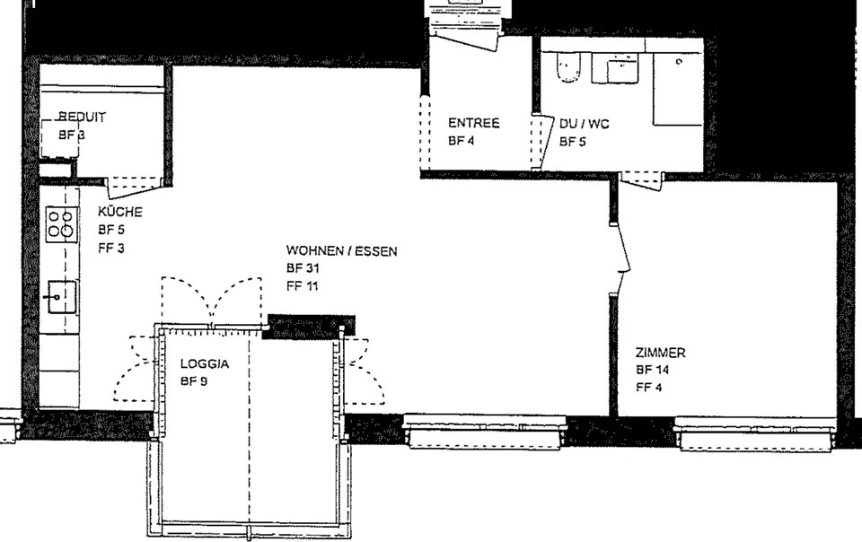Modern 2.5 rooms apartment available near Binz station