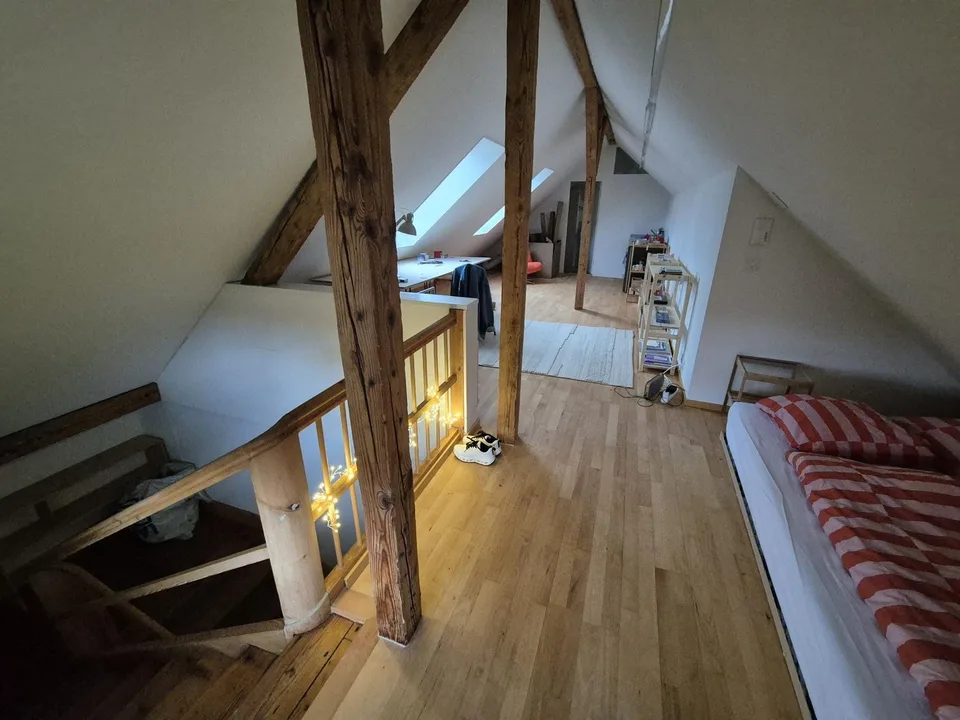 Helles Dach-Atelier / Studio mit Alpenblick in Zürich