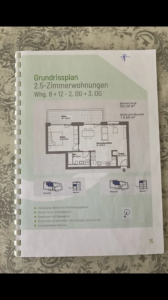 Gemütliche 2/12Zimmer Wohnung