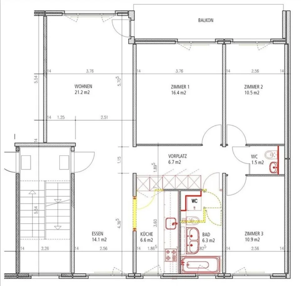 Helle 4.5 Zimmerwohnung