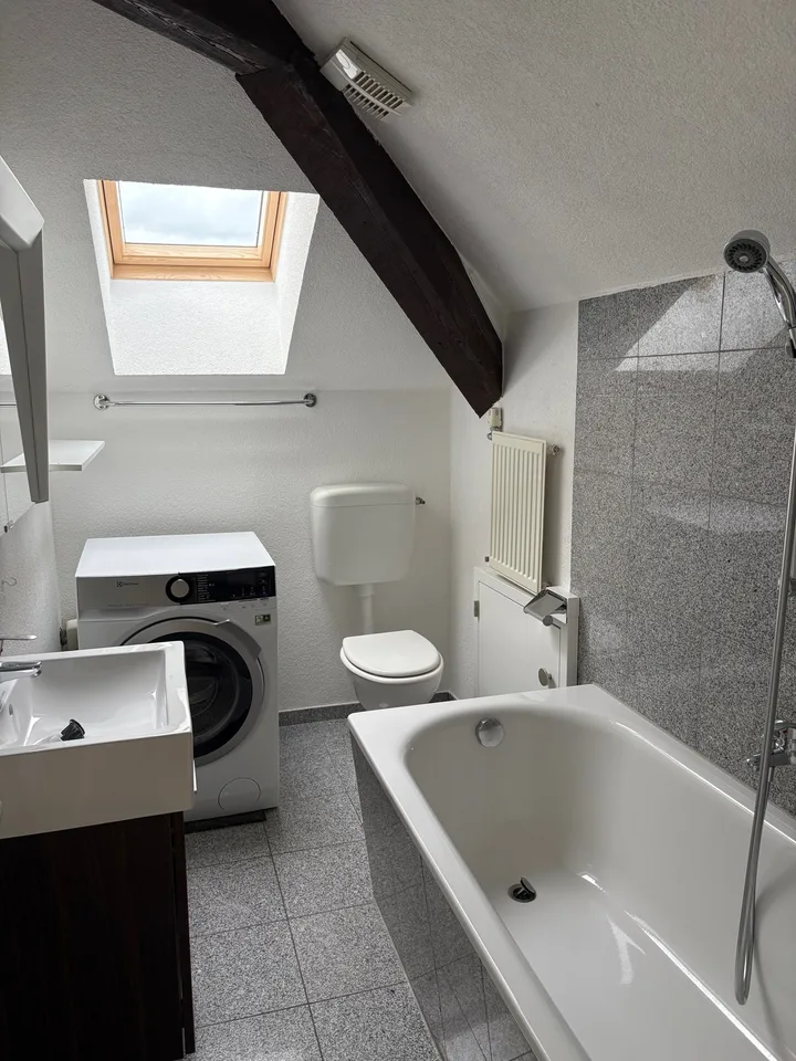 schöne Altbau-Dachwohnung mit grossem Balkon