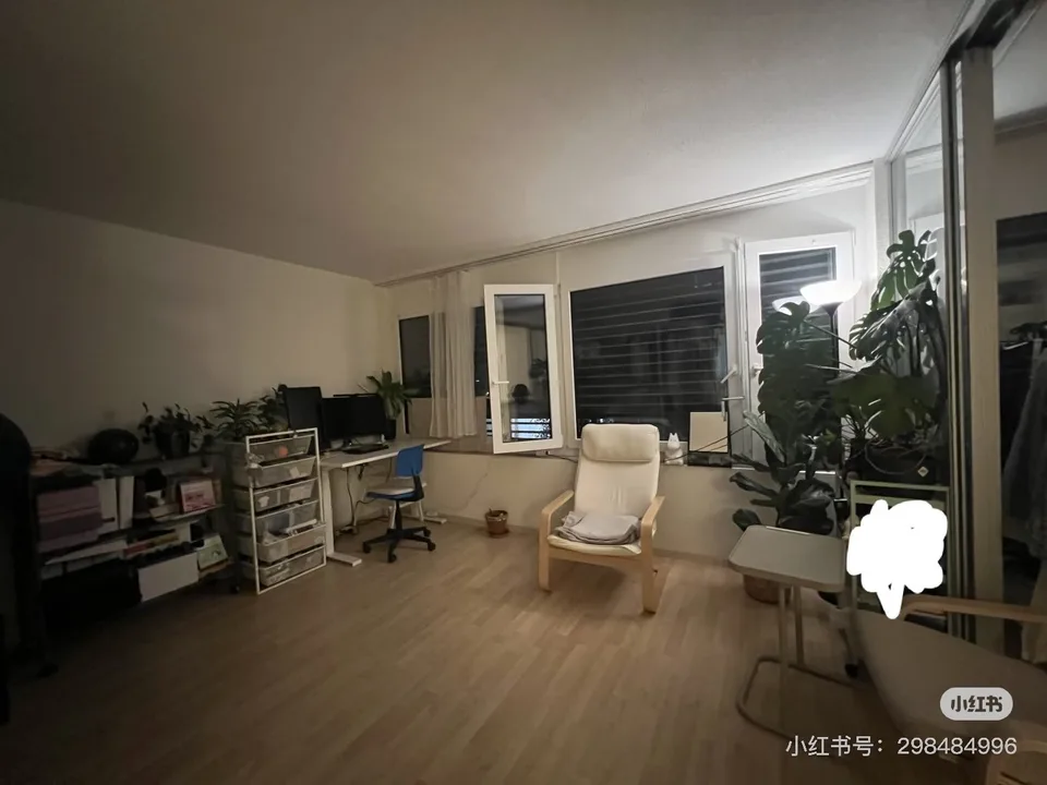 Modern, bright 1.5-room studio with private washer/dryer in Zurich-Seebach (from Sep 1st, 2026)