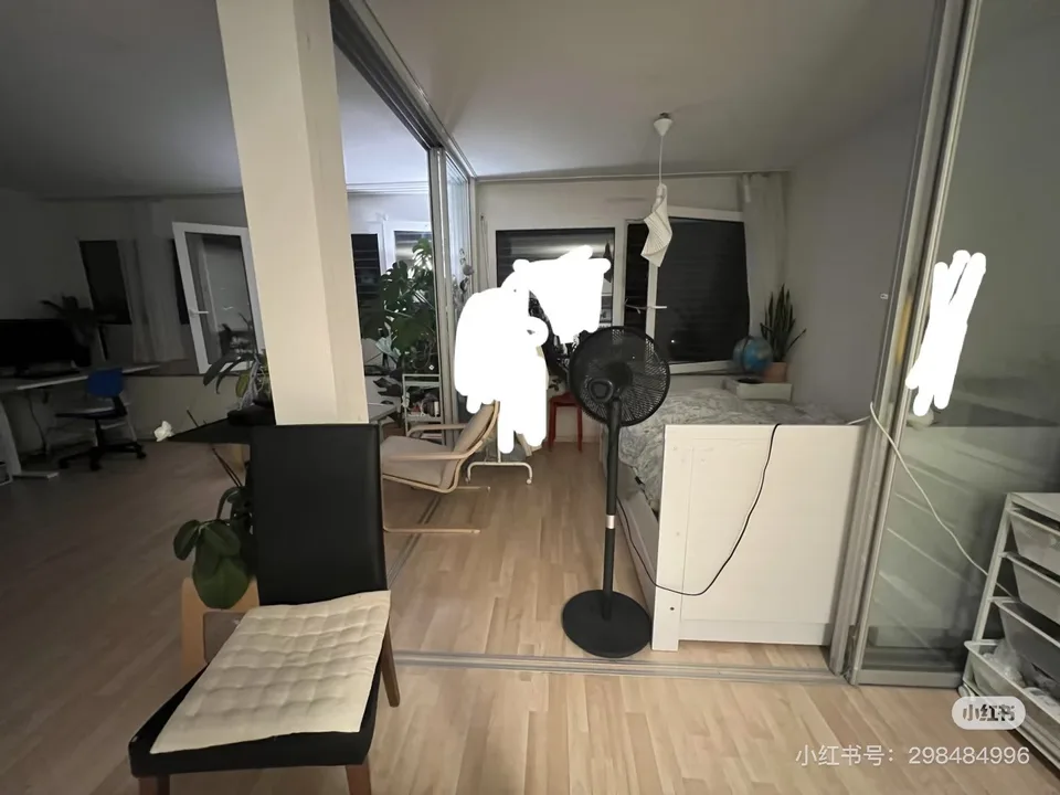 Modern, bright 1.5-room studio with private washer/dryer in Zurich-Seebach (from Sep 1st, 2026)