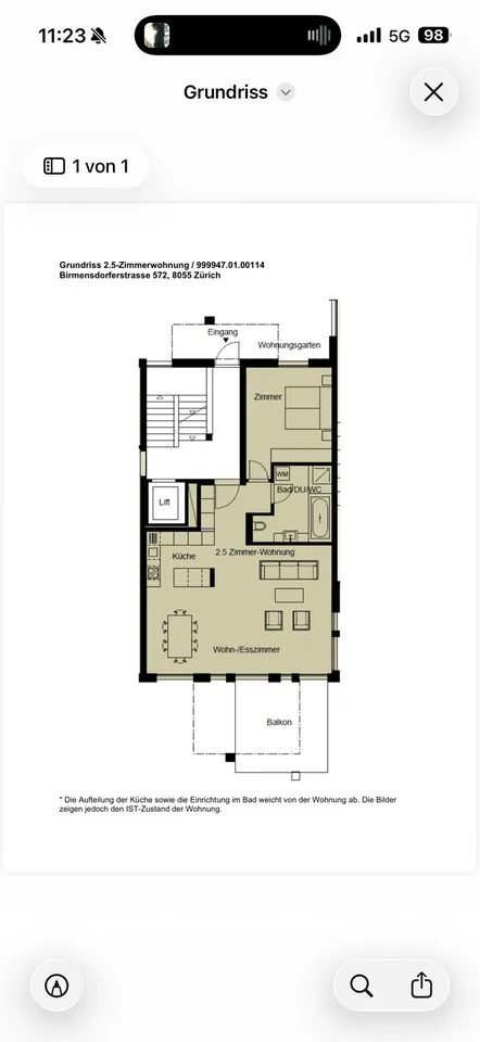 Helle 2.5-Zimmer-Wohnung mit Terrasse und Weitblick in Zürich beim Triemli