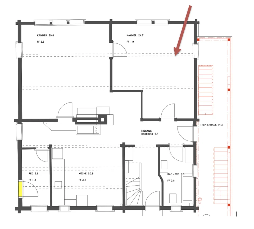 25 m² Raum für Büro, Atelier oder kreative Arbeit