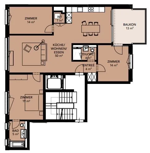 4.5 Zimmer Wohnung + Einstellhallenplatz
