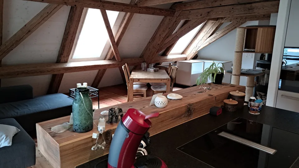 Sehr schöne Dachwohnung an ruhiger Lage auf Hobby Bauernhof mit div. Tieren