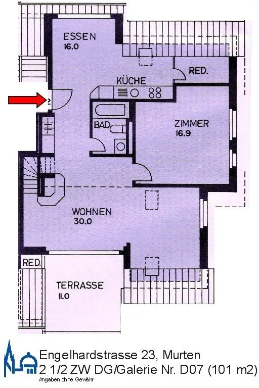 Attraktive 2.5 Zimmer Attika-Wohnung