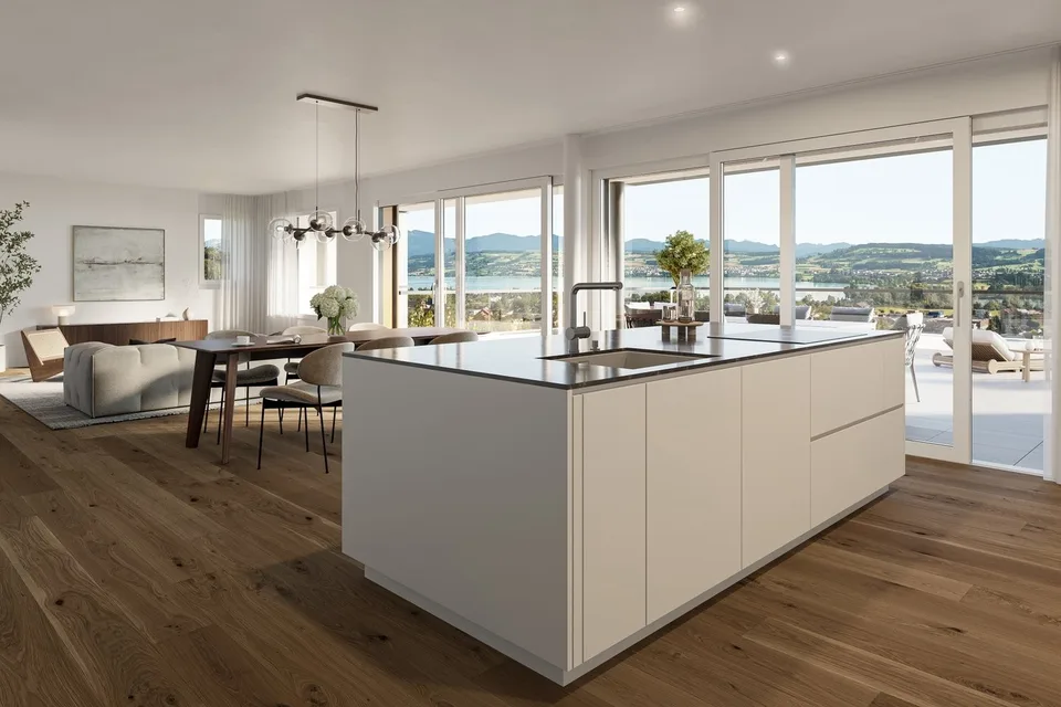 Appartamento in attico stiloso con vista sulle Alpi e stile di vita urbano – foto 1 di 6