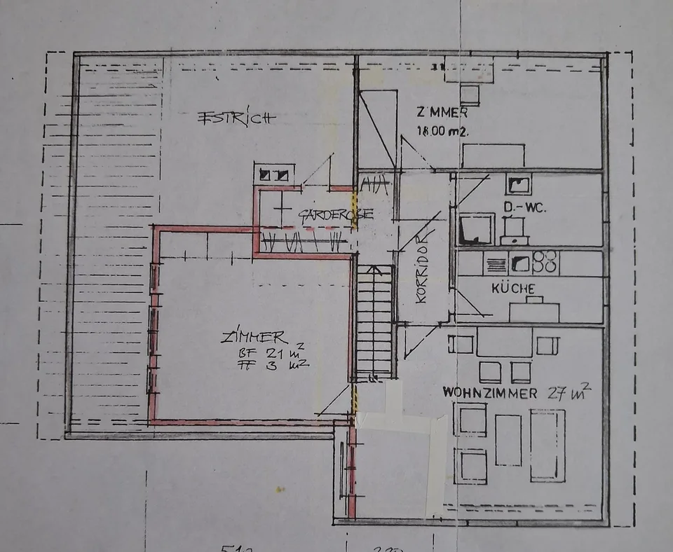 3 Zimmer Einlieger Dachwohnung