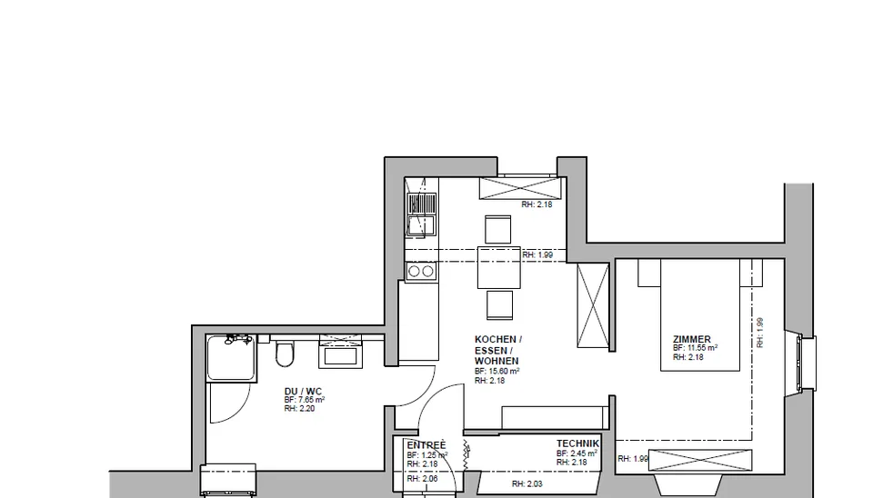 Möblierte 2-Zimmer-Wohnung in Seenähe – ideal für Einzelperson