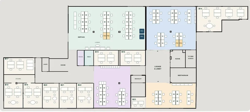 Möbliertes Privatbüro all-in – Coworking, Fix & Flex Desks in Zug