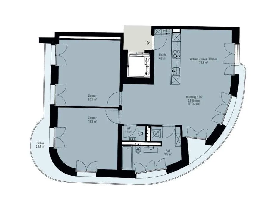 WG-Zimmer in neu renovierter 3.5Z Wohnung am Schaffhauserplatz (befristet)