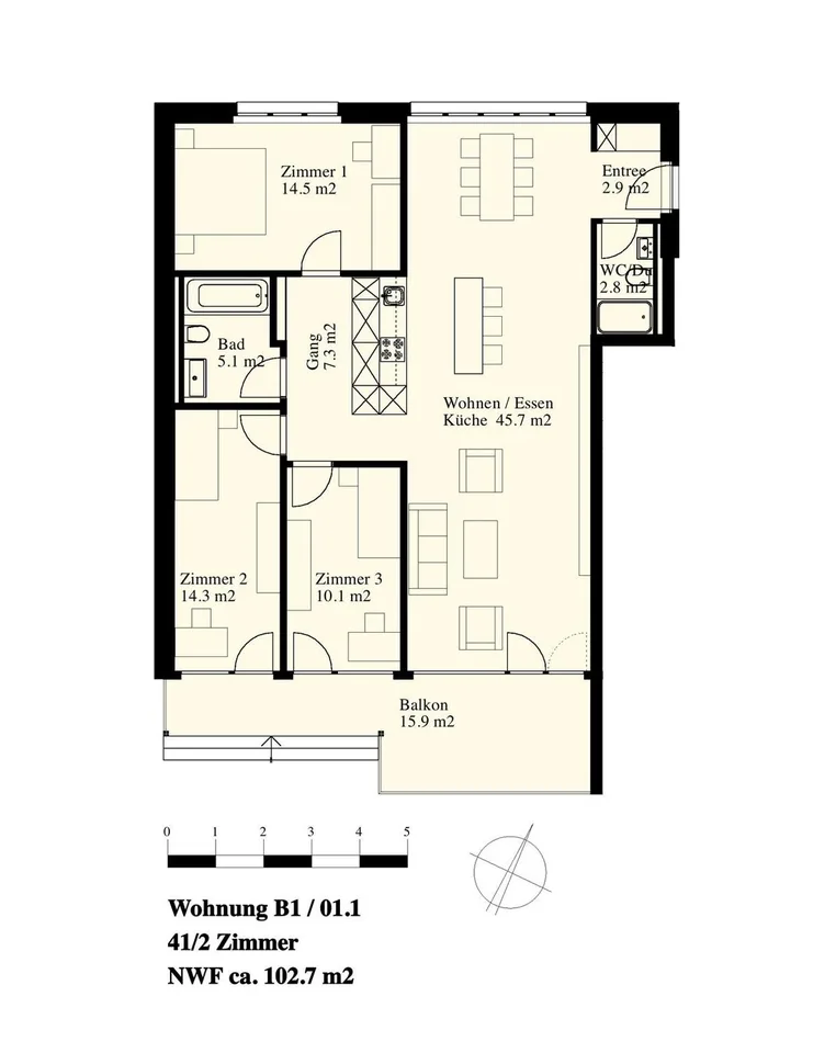 Wohnen auf dem Bödeli! attraktive 4.5-Zimmerwohnung in Unterseen