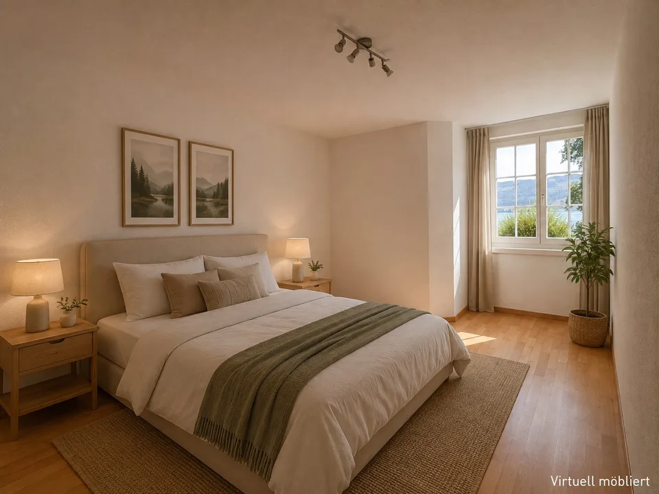 Helle 2.5-Zimmer-Wohnung mit Seesicht in Hitzkirch